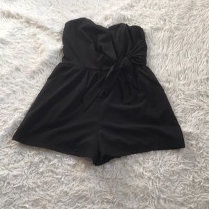 Strapless black boutique romper. Worn once